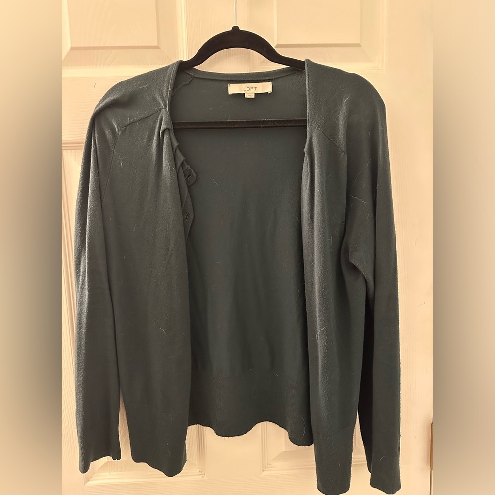 Dark green cardigan